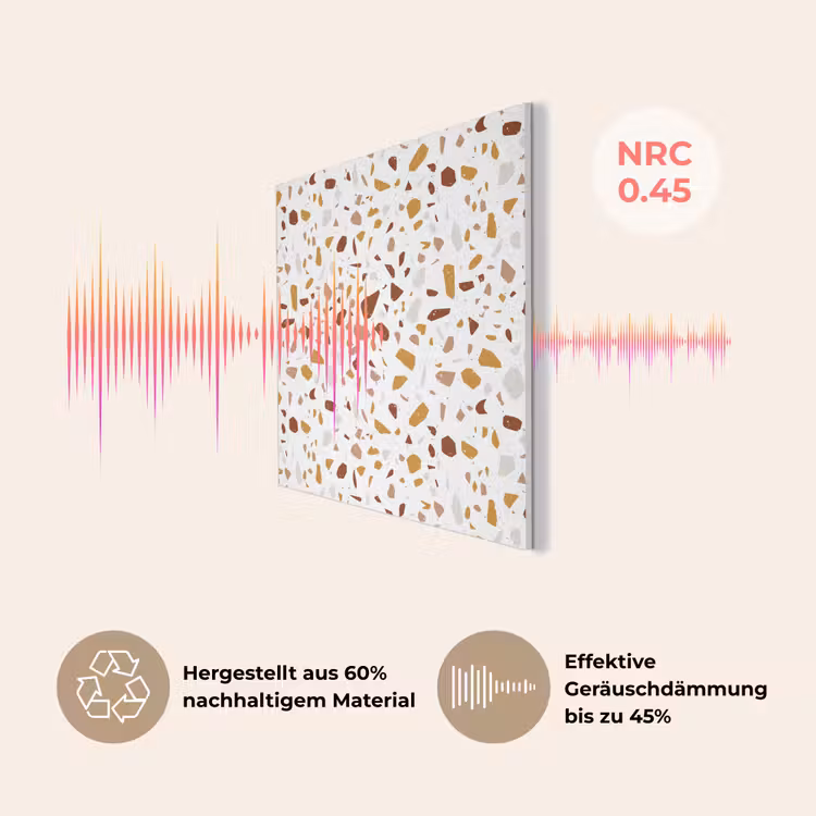 Terrazzo - Patroon - Wit - Urban PET vilt klein 837 -USP_DE