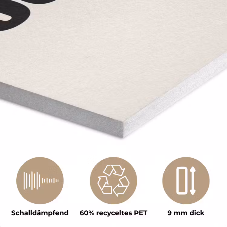 Tekst - Blokletters - Zwart - Vlees PET vilt klein -closeup_DE