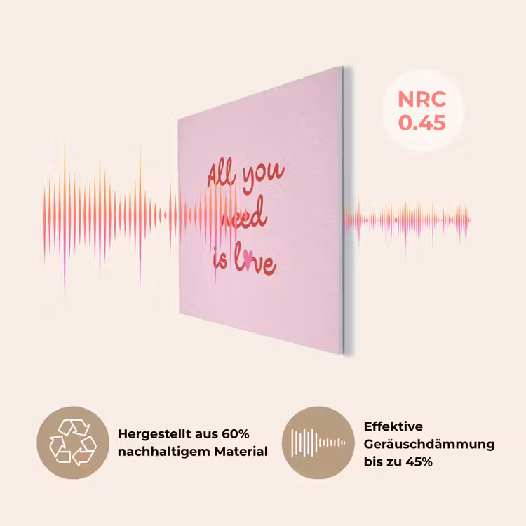 Tekst - Roze - Love - Hart PET vilt klein -USP_DE