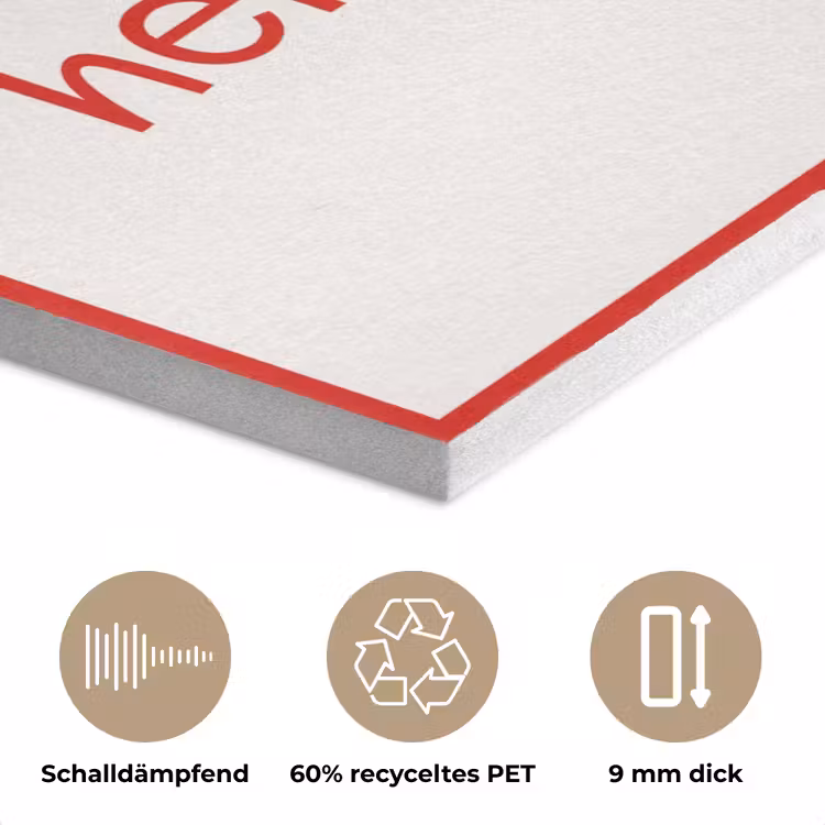 Tekst - Rood - Hartjes PET vilt klein -closeup_DE