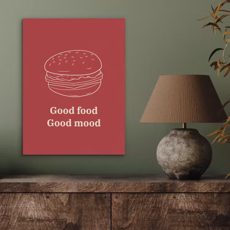 Dieprood - Lijntekening - Tekst - Hamburger PET vilt klein -sfeer2
