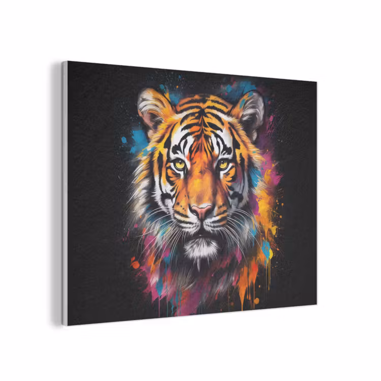 Tijger - Graffiti - Dieren - Zwart PET vilt klein -3d