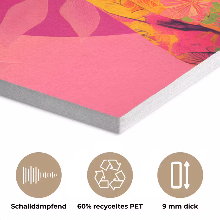 Tijger - Kimono - Planten - Roze PET vilt klein -closeup_DE