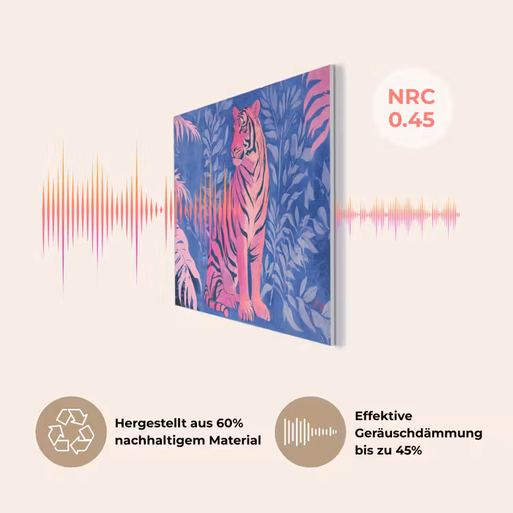 Tijger - Roze - Bladeren - Jungle PET vilt klein -USP_DE