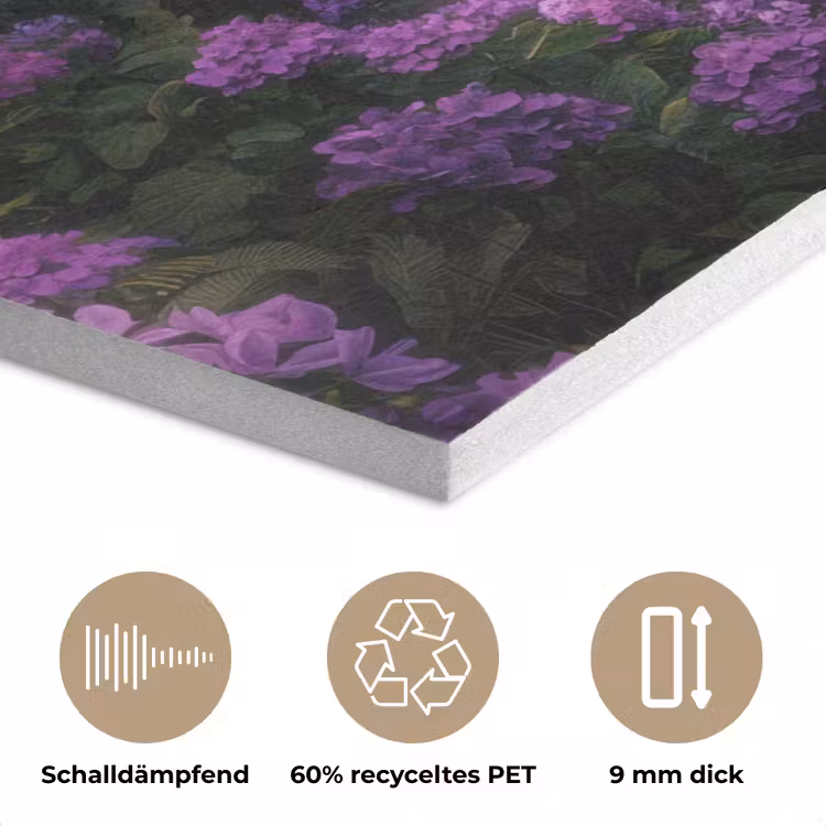 Poort - Paars - Bloemen PET vilt klein -closeup_DE