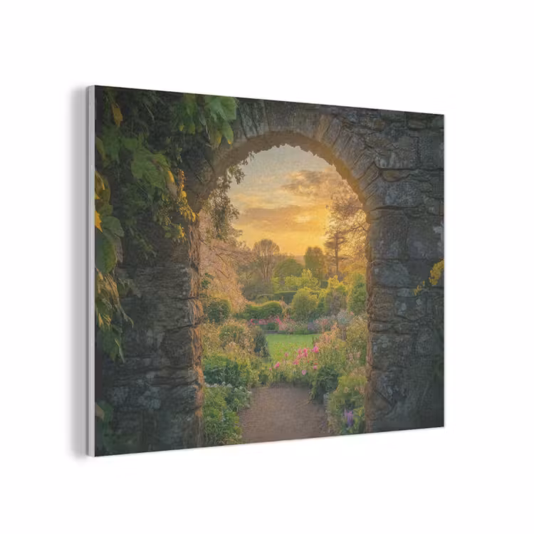 Poort - Planten - Zonsondergang PET vilt klein -3d