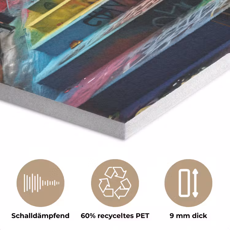 Trap - Graffiti - Kleuren - Kunst PET vilt klein -closeup_DE