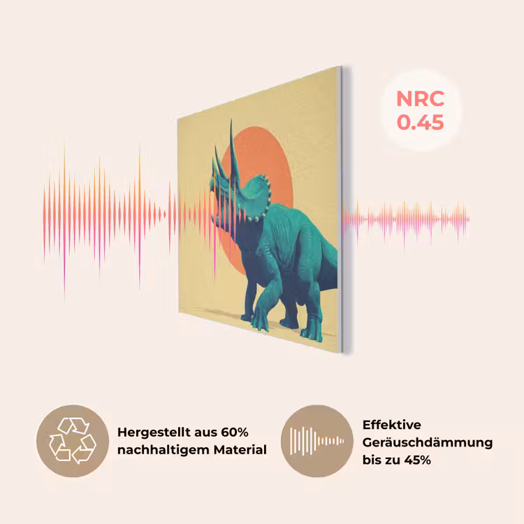 Triceratops - Cirkel - Oranje - Hoorns PET vilt klein -USP_DE