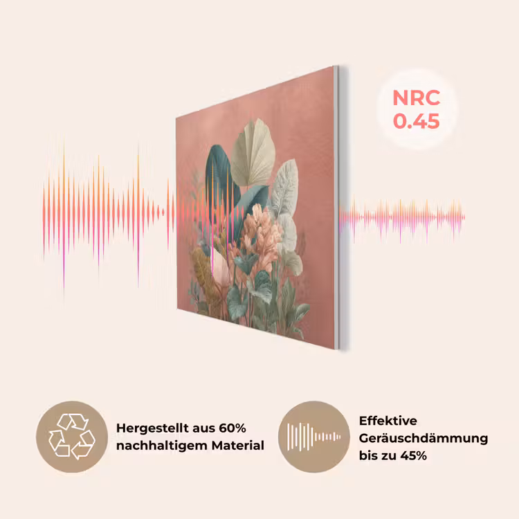 Tropische bladeren - Bloemen - Roze - groen PET vilt klein -USP_DE