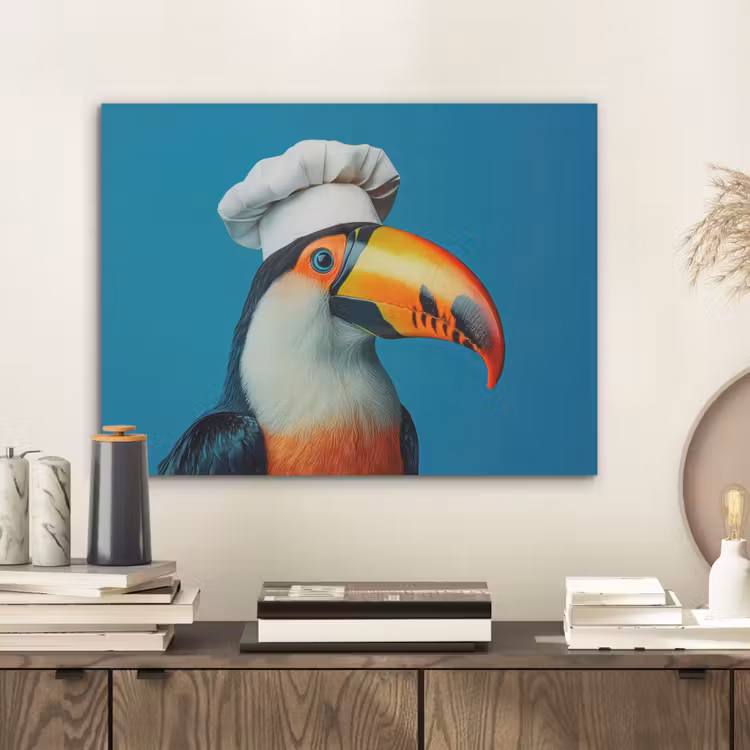 Toekan - Papegaai - Vogel - Koksmuts PET vilt klein -sfeer1