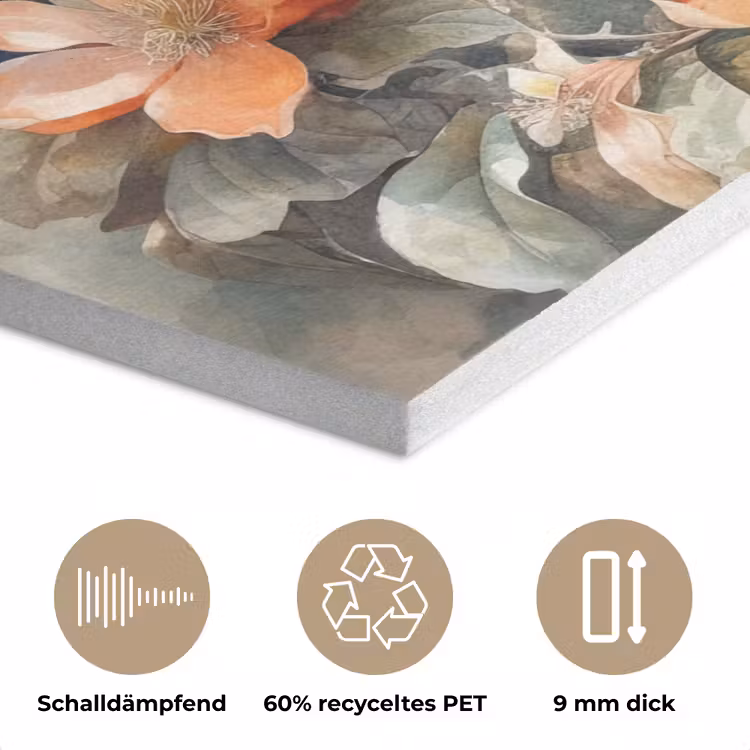 Toekan - Vogels - Bloemen - Tak PET vilt klein -closeup_DE