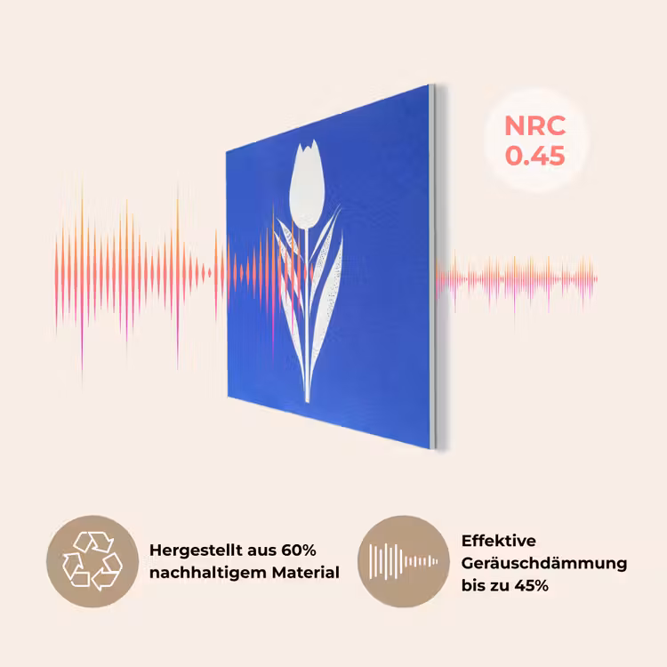 Tulp - Minimalistisch - Bladeren - Wit PET vilt klein -USP_DE