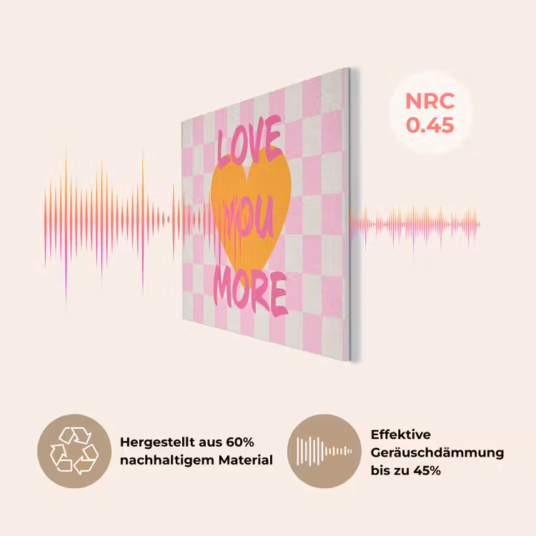 Valentijn - Love - Roze - Oranje PET vilt klein -USP_DE
