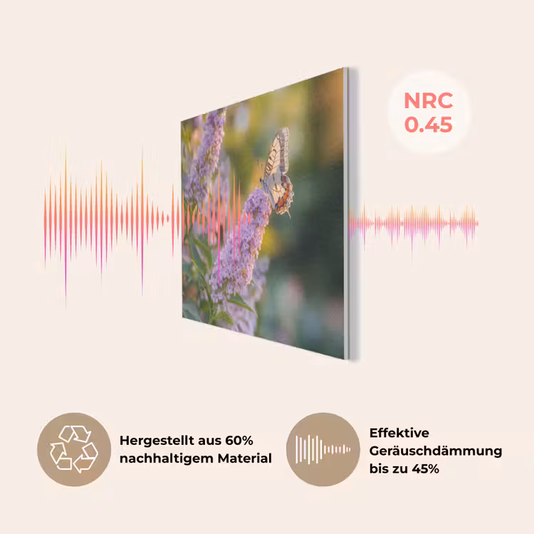 Sierlijke - Vlinder - Paarse - Bloemen PET vilt klein -USP_DE