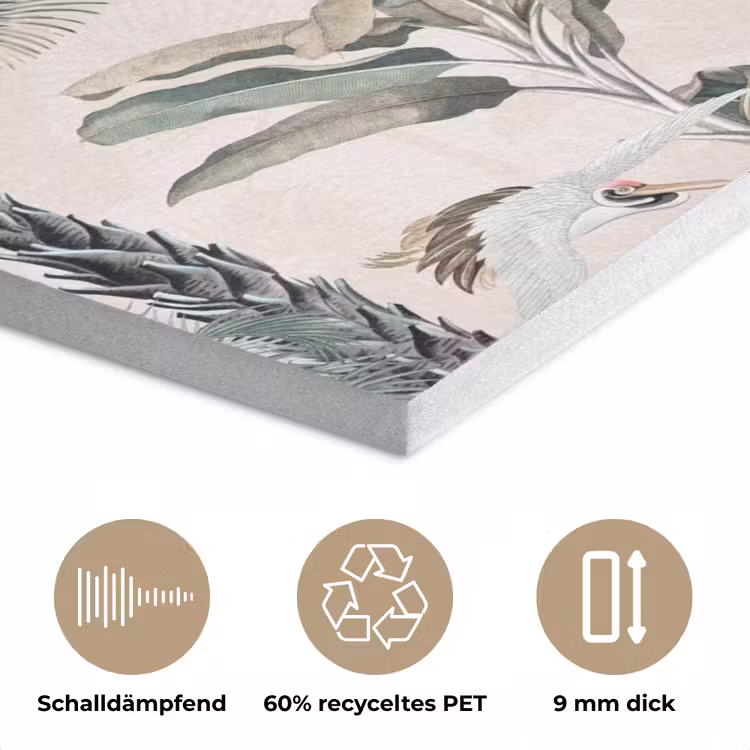 Inductie afdekplaat - Vintage - Jungle - Dieren - Natuur - Inductie beschermer PET vilt klein -closeup_DE