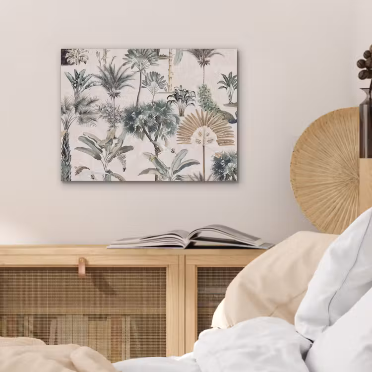 Inductie afdekplaat - Vintage - Jungle - Dieren - Natuur - Inductie beschermer PET vilt klein -sfeer3