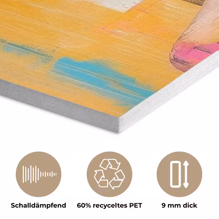 Vogel - Vrouw - Abstract - Bloem PET vilt klein -closeup_DE