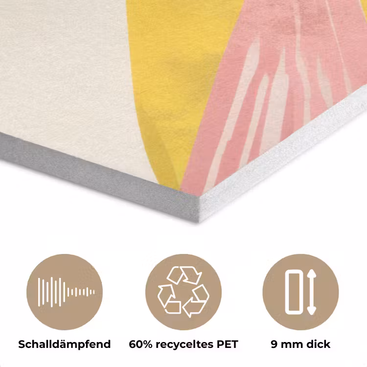 Vogel - Minimalistisch - Geel PET vilt klein -closeup_DE