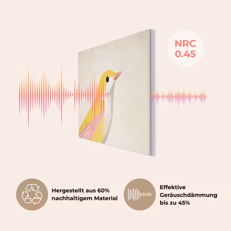 Vogel - Minimalistisch - Geel PET vilt klein -USP_DE