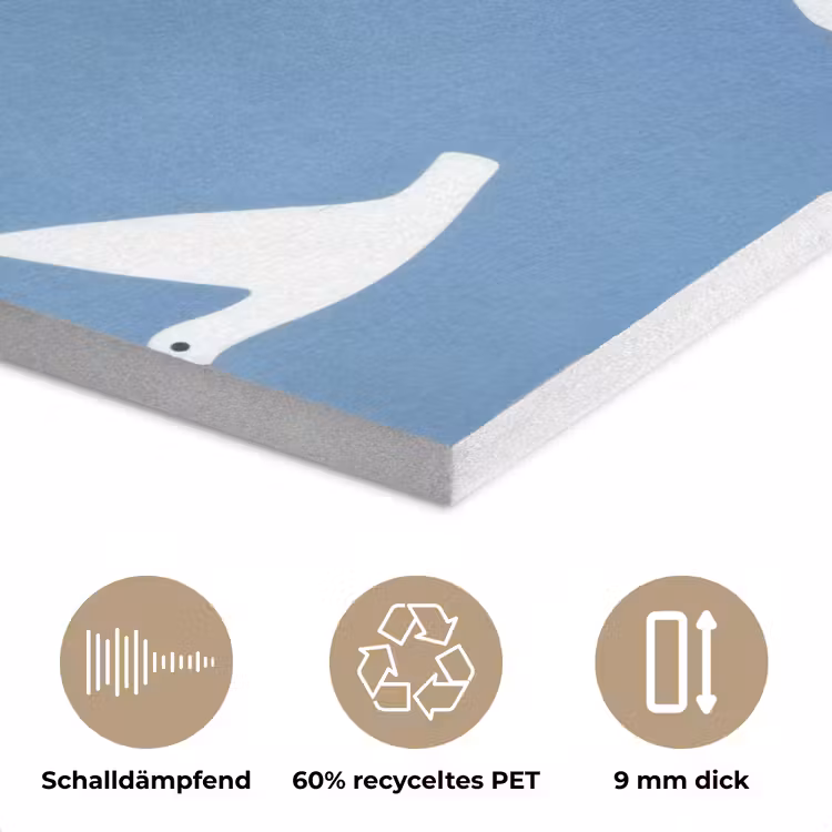 Vogels - Wit - Patroon PET vilt klein -closeup_DE