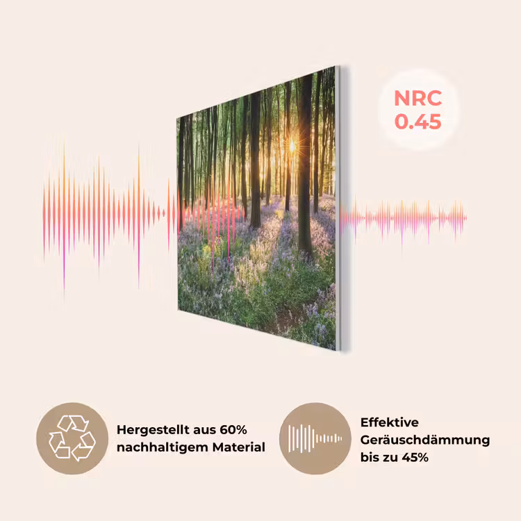 Bos - Bloemen - Lavendel - Zon - Paars - Natuur PET vilt klein -USP_DE