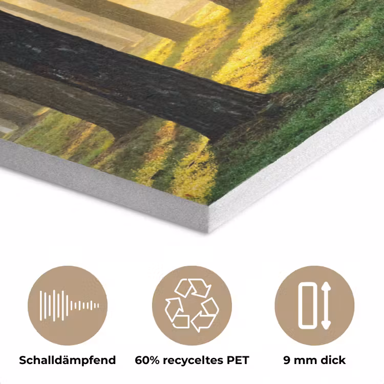 Bos - Zon - Bomen - Gras - Landschap - Natuur PET vilt klein -closeup_DE