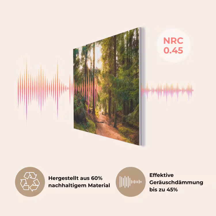 Bos - Pad - Bomen - Groen - Zon - Natuur PET vilt klein -USP_DE