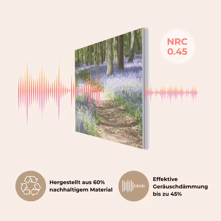 Bos - Pad - Bloemen - Paars - Groen - Natuur PET vilt klein -USP_DE