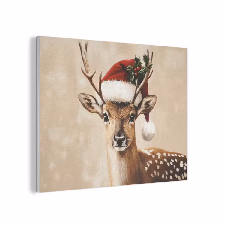 Kerst - Hert - Gewei - Rood PET vilt klein -3d