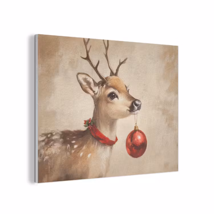 Kerst - Hert - Gewei - Kerstbal - Rendier PET vilt klein -3d