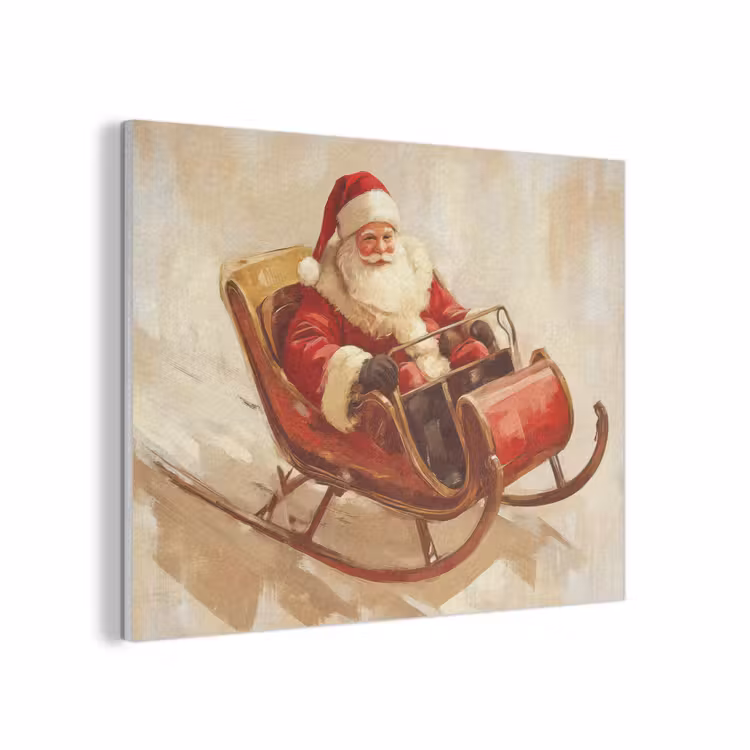 Kerst - Slee - Kerstman PET vilt klein -3d