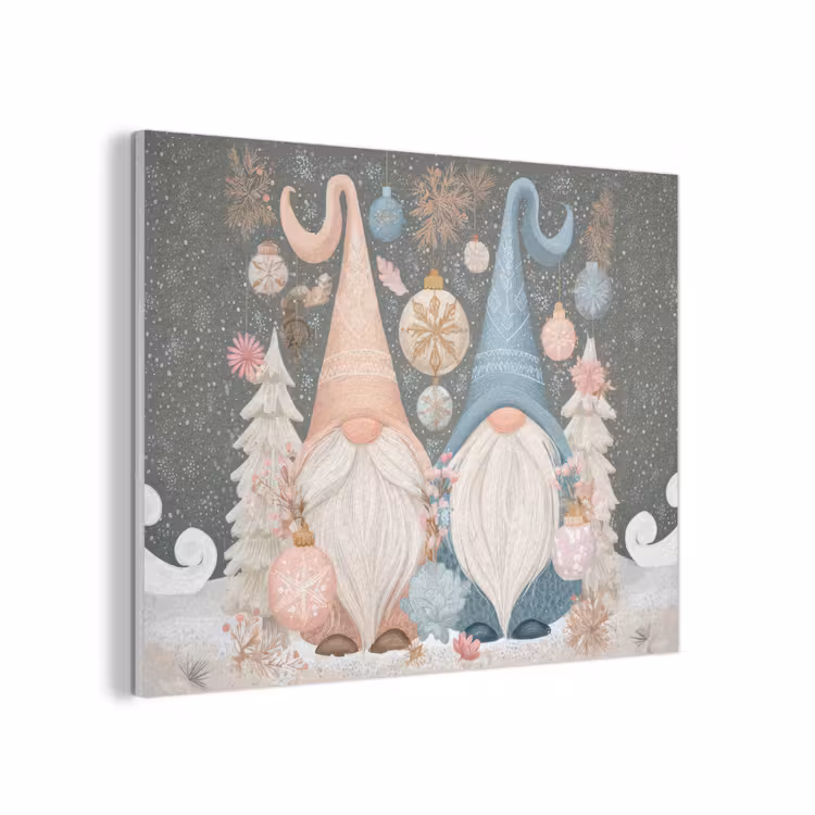 Kerst - Gnomen - Pastel PET vilt klein -3d