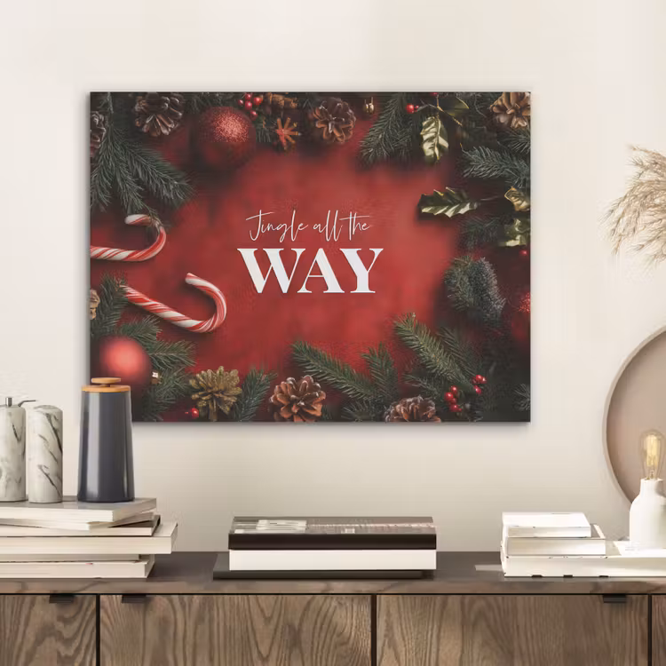 Kerst - Quote - Rood - Kerstballen PET vilt klein -sfeer1