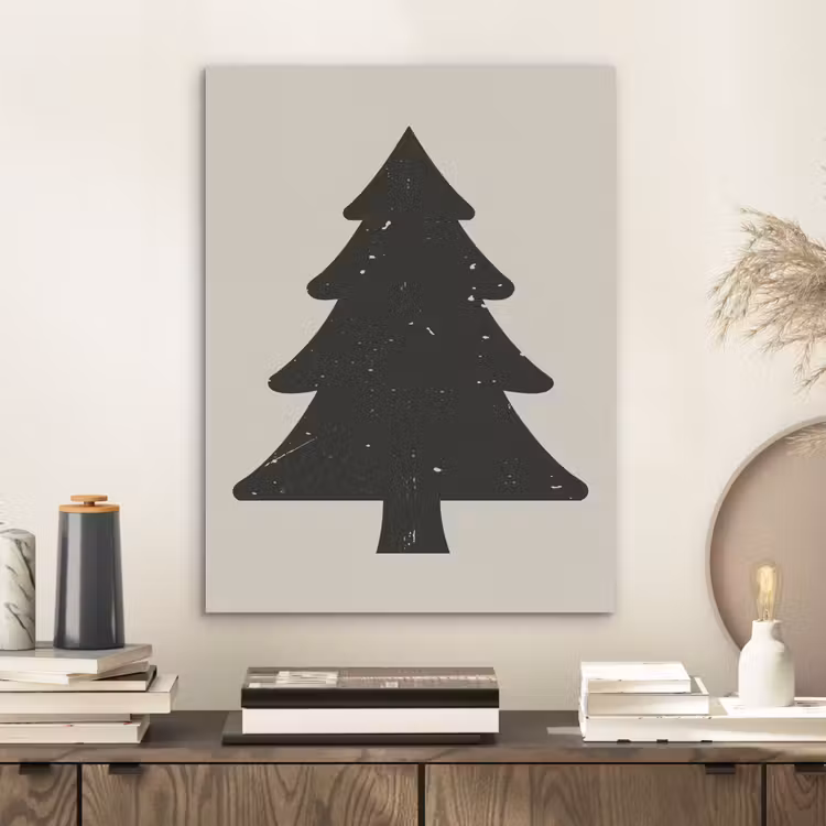 Kerstboom - Zwarte kerstboom - Boom - Japandi PET vilt klein -sfeer1