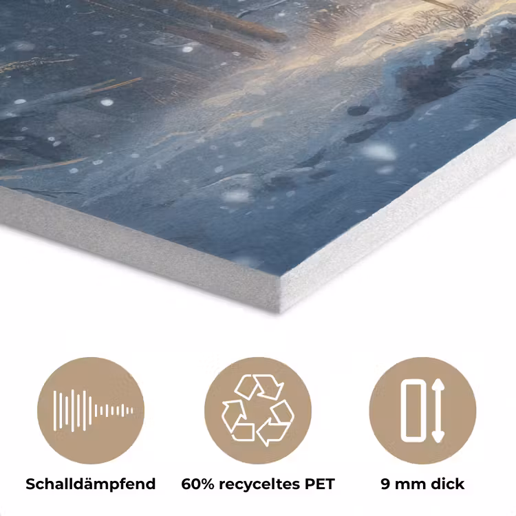 Kerstlicht - Woud - Hert - Donker PET vilt klein -closeup_DE
