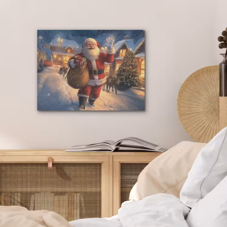 Kerstman - Dorp - Hert - Donker PET vilt klein -sfeer3