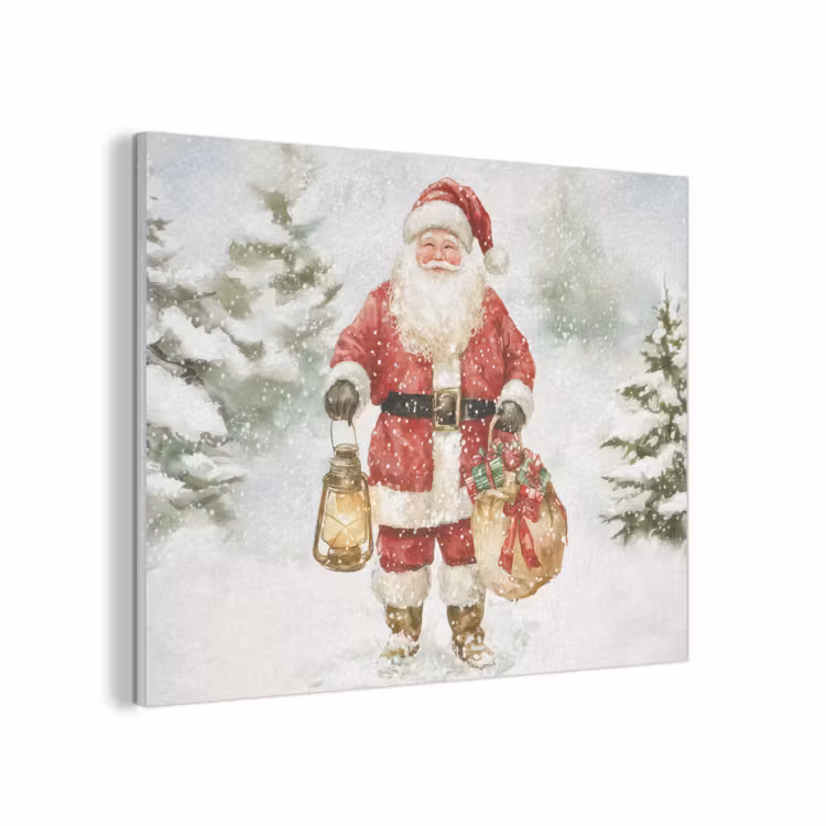 Kerstman- Winter - Sneeuw - Wit - Rood PET vilt klein -3d