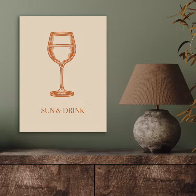 Wijn - Zomer - Quote - Oranje PET vilt klein -sfeer2