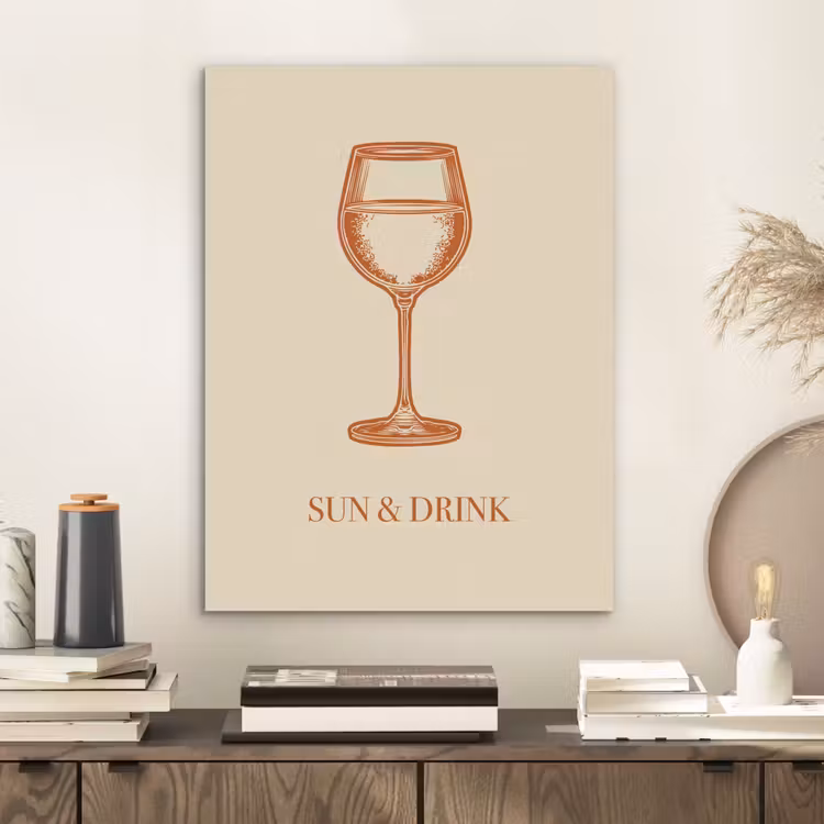 Wijn - Zomer - Quote - Oranje PET vilt klein -sfeer1