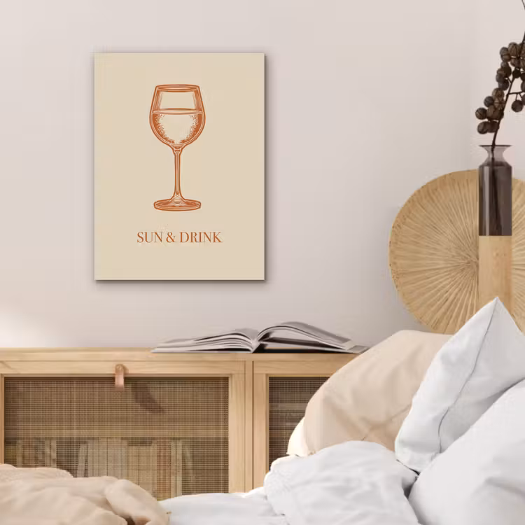 Wijn - Zomer - Quote - Oranje PET vilt klein -sfeer3