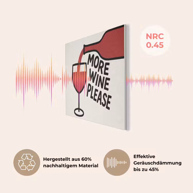 Wijnfles - Quote - Rood - Glas PET vilt klein -USP_DE