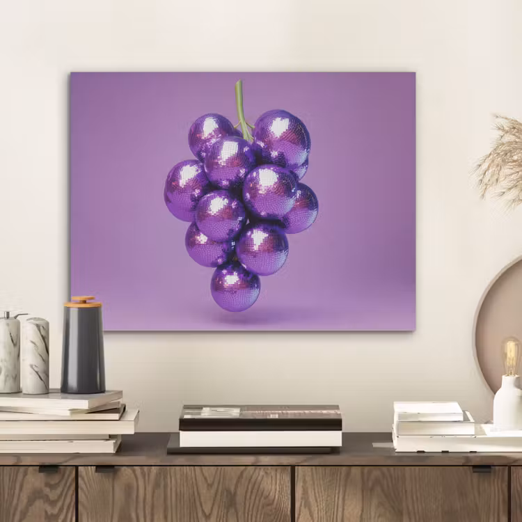 Druif - Disco - Glitter - Paars PET vilt klein -sfeer1