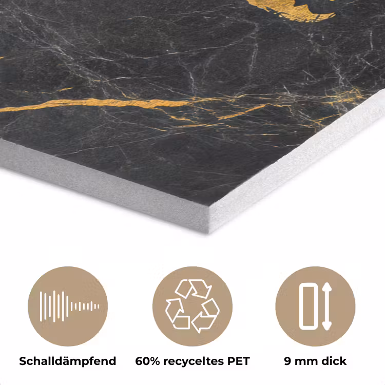 Wereldkaart - Goud - Marmer PET vilt klein -closeup_DE