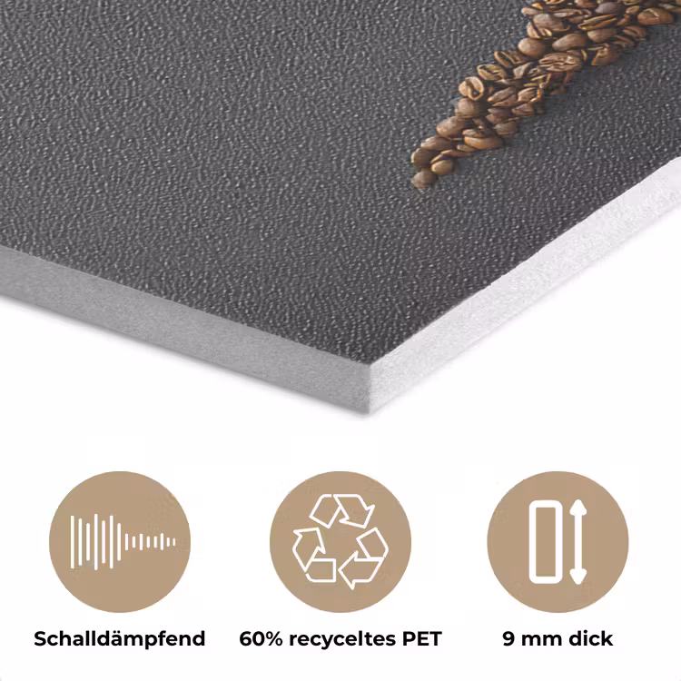 Wereldkaart - Koffie - Grijs PET vilt klein -closeup_DE