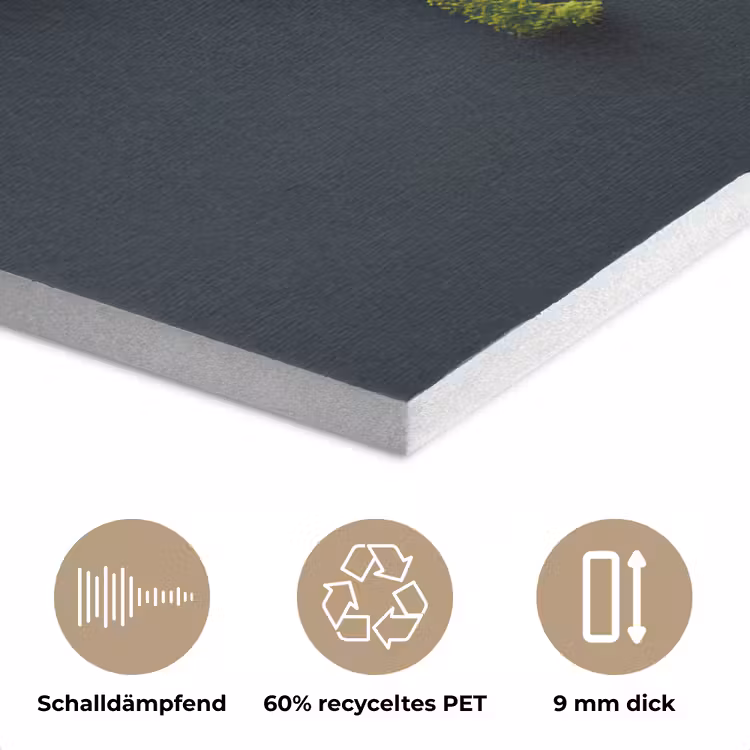 Wereldkaart - Mos -Levendig effect PET vilt klein -closeup_DE