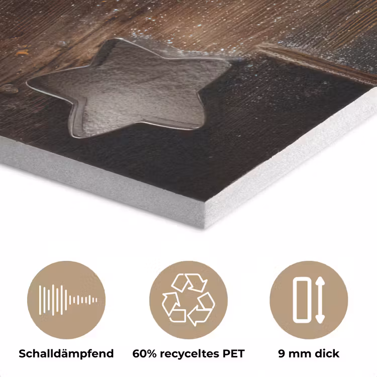 Wereldkaart - Poedersuiker - Hout PET vilt klein -closeup_DE