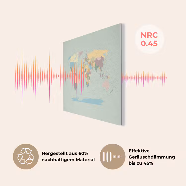 Wereldkaart - Realistisch - Kaart PET vilt klein -USP_DE