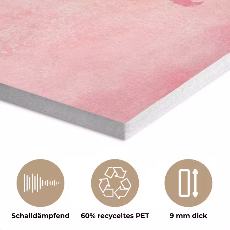 Wereldkaart - Roze - Vaag PET vilt klein -closeup_DE