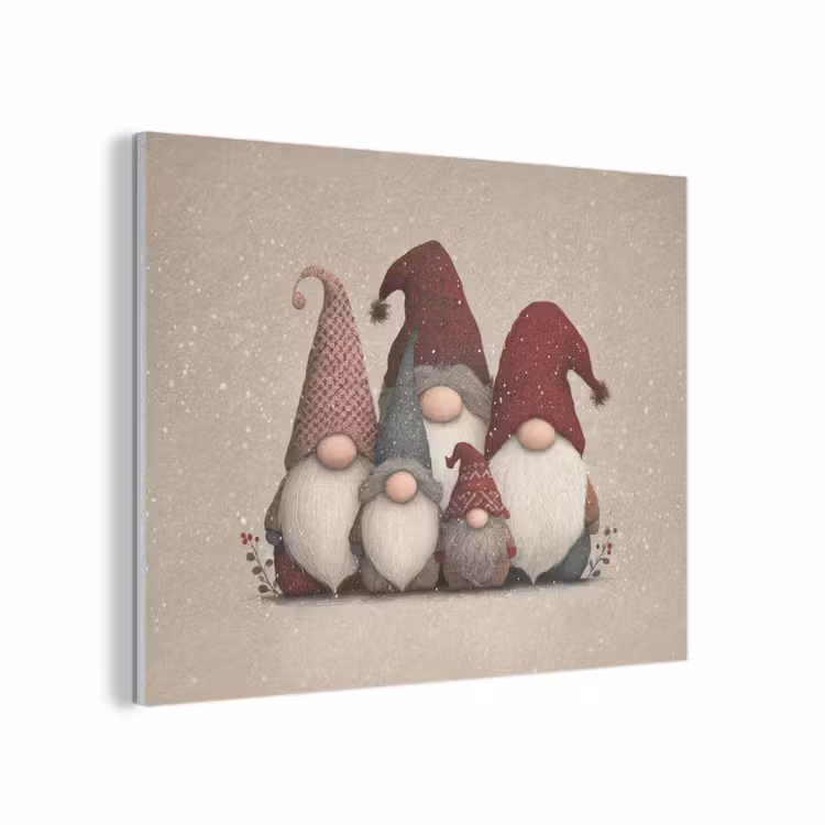 Kabouters - Kerst - Sneeuw - Puntmutsen PET vilt klein -3d