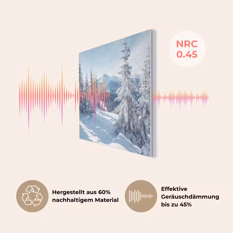 Winterlandschap - Natuur - Berg - Bomen - Sneeuw PET vilt klein -USP_DE